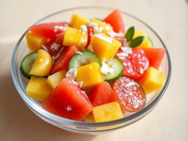 Vruchtensalade met kokos
