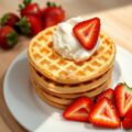 Wafeltjes met citroensorbetijs en mascarpone