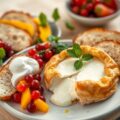Warm geitenkaasje met vruchten