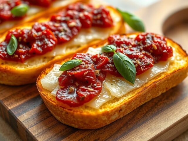 Warm kaas – tomatenbrood
