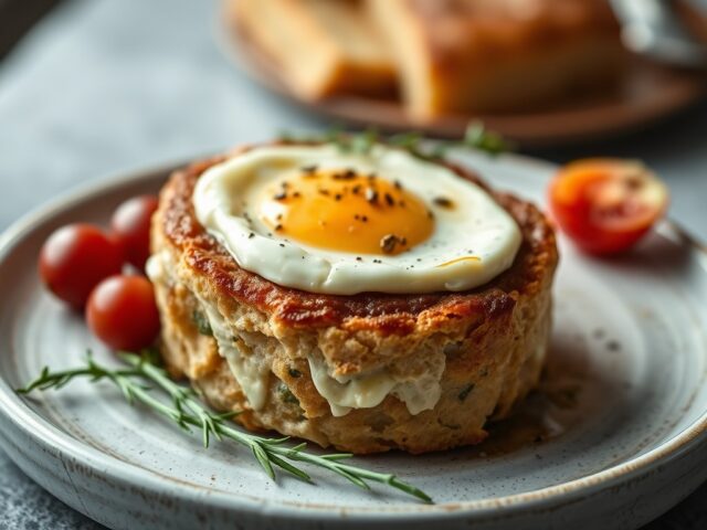 Warm Roggebroodtaart met Roquefort en Roquefortsau