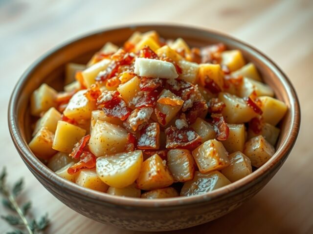 Warme aardappelsalade uit de oven