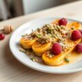 Warme bananen met pistache-kruimellaag(zie opm)