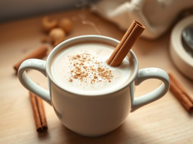 Warme cashewkokosdrank