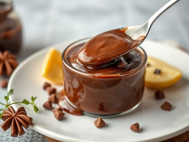 Warme chocoladesaus (super makkelijk) — AI-gegenereerde illustratie