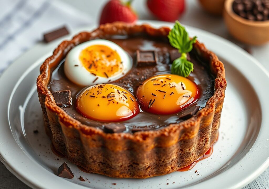 Warme Chocoladetaart — AI-gegenereerde illustratie