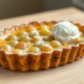 Warme druiventaart uit de oven met ijs