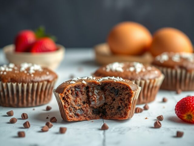 Warme gevulde chocoladecakejes — AI-gegenereerde illustratie