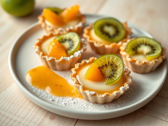 Warme limoentaartjes met mandarijnen saus