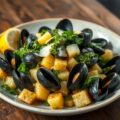 Warme mossel-aardappelsalade met pistou