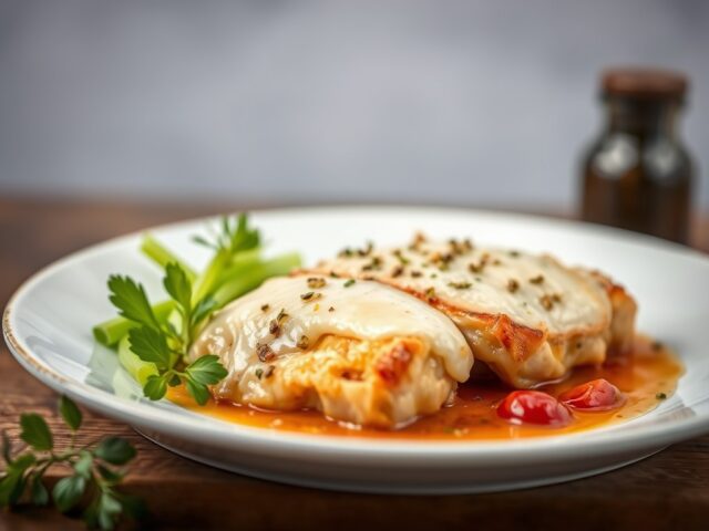 Warme pastei van kip met pistachenoten