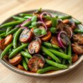 Warme salade met tuinbonen en chorizo