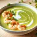 Waterkerssoep met gambas