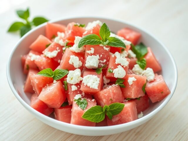 Watermeloensalade met feta
