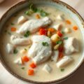 Waterzooi van kipfilet met Mechelse asperges en kervel
