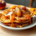 Wentelteefje van brioche met perzikcompote