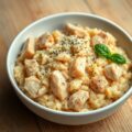Wijnrisotto met kip