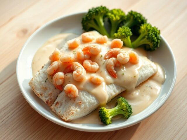 Wijtingfilets met Noordzeegarnaal en broccoli
