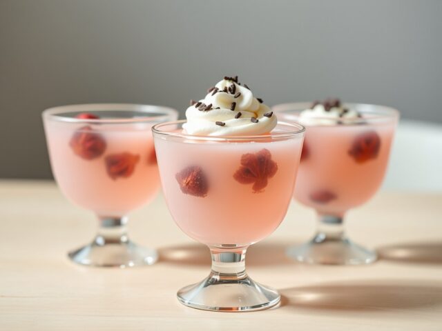 Wild Hibiscus Champagne pudding