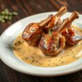 Wild konijn met mosterdsaus