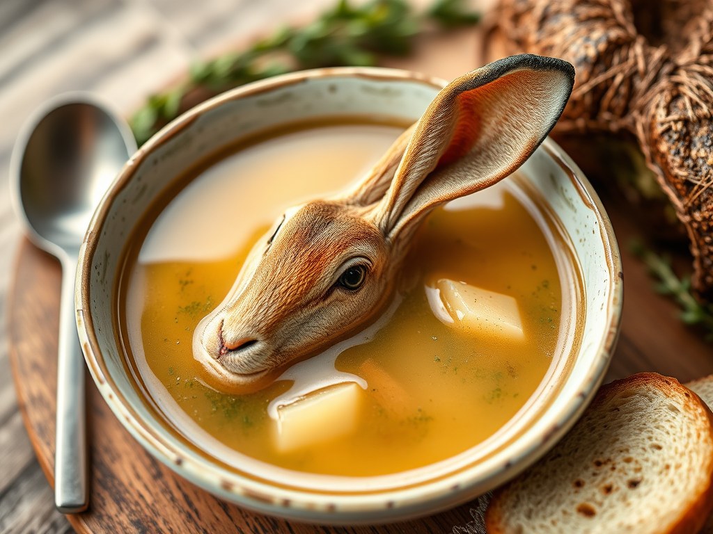Wildsoep (bouillon), AI-gegenereerde illustratie