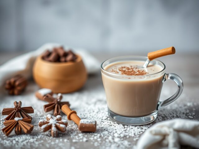 Winter chocolademelk — AI-gegenereerde illustratie