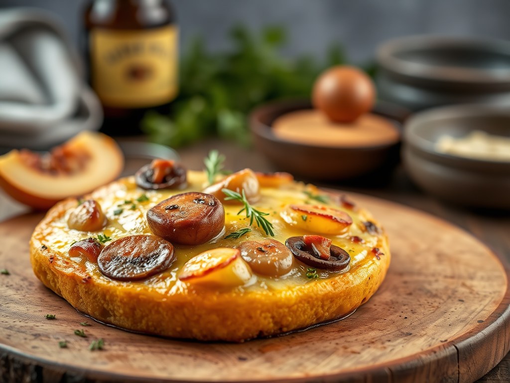 Winterse Boursin-ovenschotel, AI-gegenereerde illustratie
