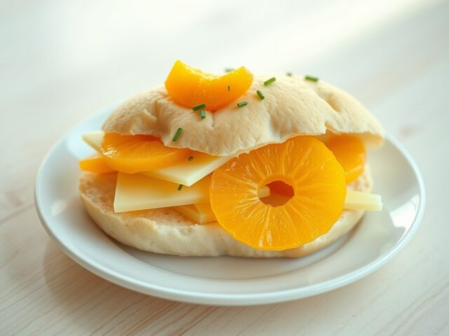 Wit bolletje Leerdammer met zomerfruit
