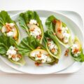 Witlofblaadje met gorgonzola, peer en walnoot
