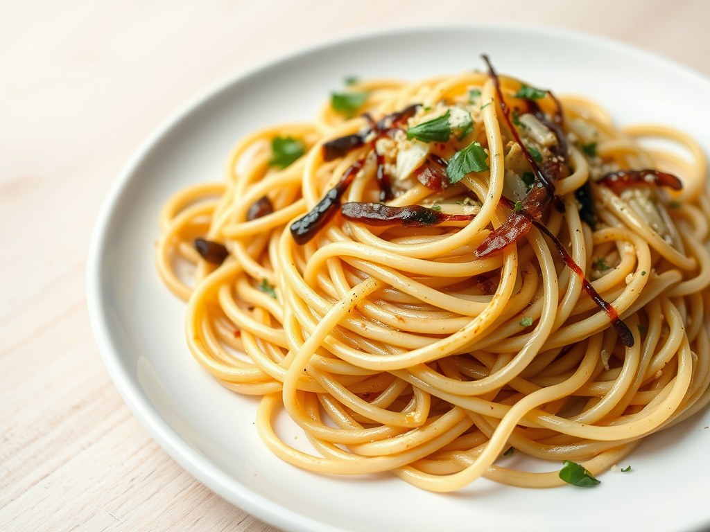 Witlofspaghetti, AI-gegenereerde illustratie