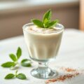 Witte chocolademousse met munt