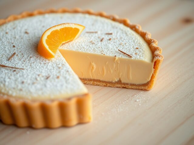 Witte-chocoladetaart met sinaasappelroom