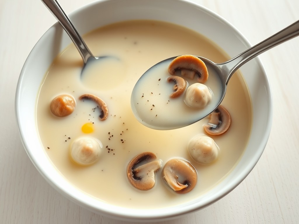 Witte ragoutsoep, AI-gegenereerde illustratie