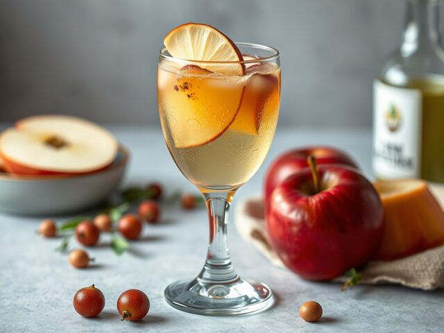 Witte Sangria – last minute — AI-gegenereerde illustratie