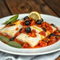 Witvis met pittige tomatensaus