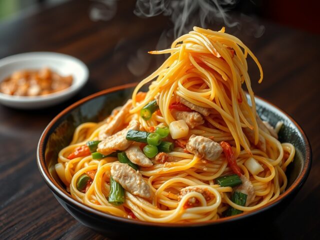 Wok met kippenfilet en chinese groenten