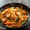 Wok met scampi’s