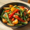 Wokschotel met aardappelen