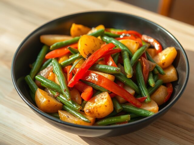 Wokschotel met aardappelen