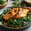 Wokspinazie met gebakken vis (tilapia)