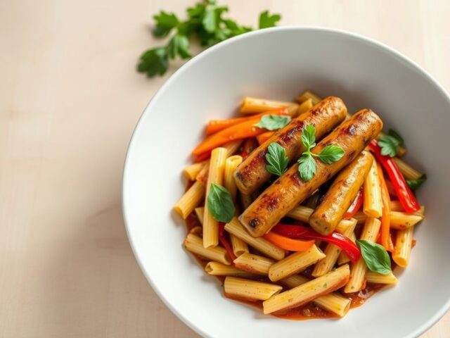 Worst met gegrilde paprika’s en rucolla