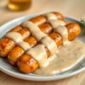 Worstjes met mosterd-biersaus
