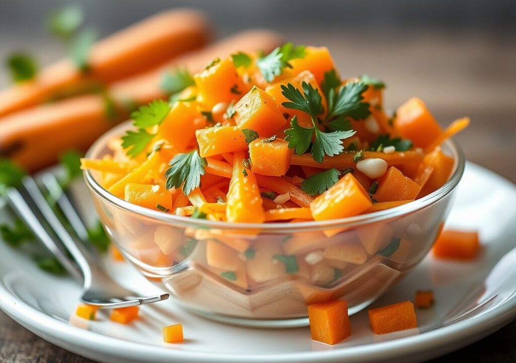 Wortelsalade, AI-gegenereerde illustratie