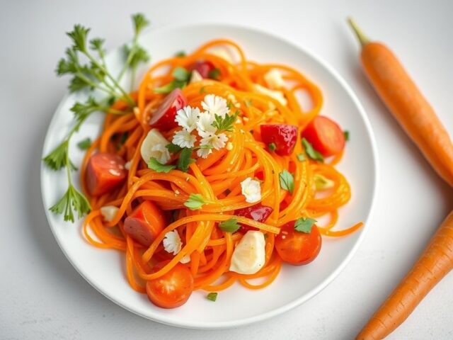 Wortelsalade — AI-gegenereerde illustratie