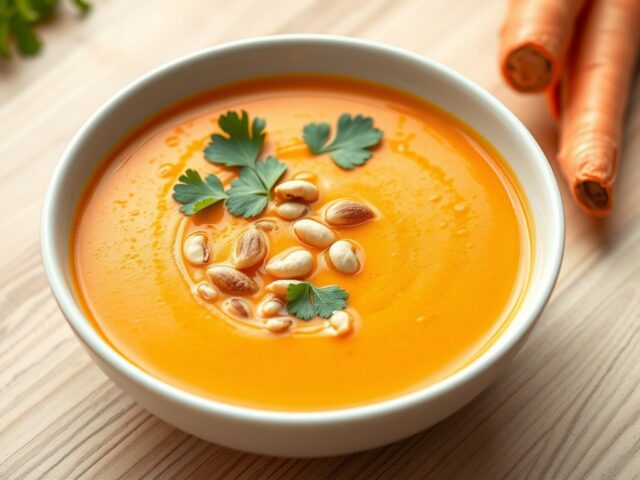 Wortelvelouté met noten