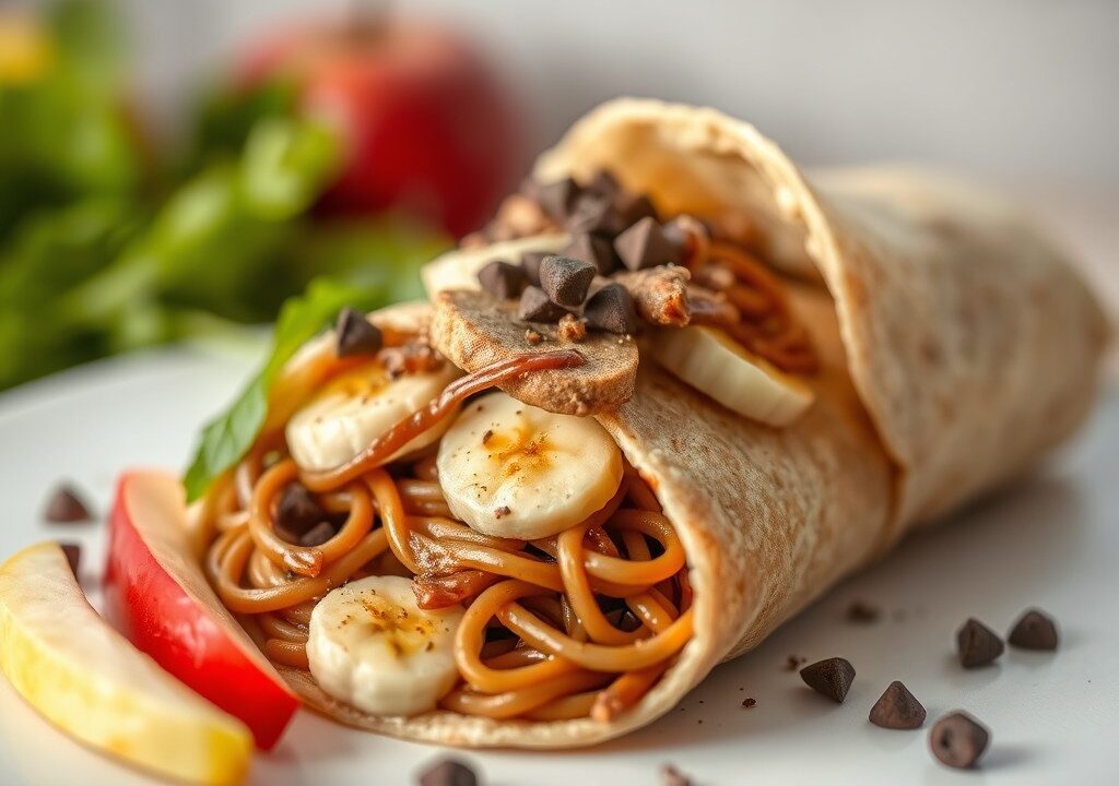 Wrap met Chocopasta, AI-gegenereerde illustratie