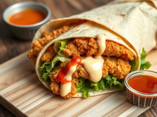 Wrap met kipsnitsel