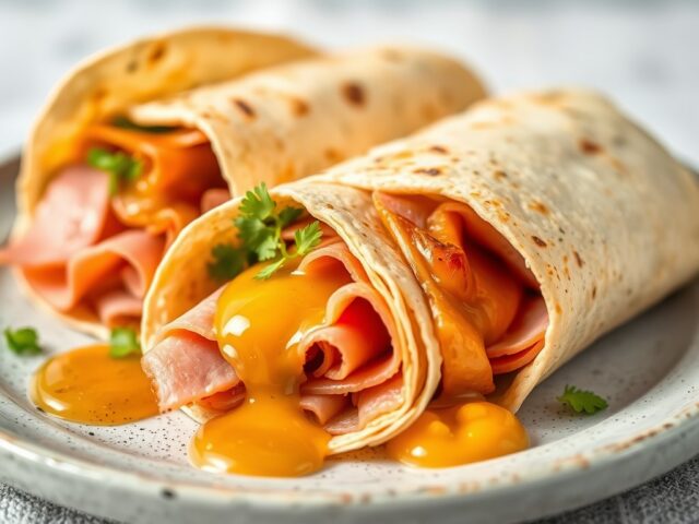 Wrap Warme Beenham met Honing-Mosterd Dressing