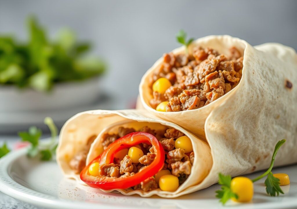 Wraps met gehakt, AI-gegenereerde illustratie
