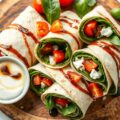 Wraps met hollanse geitenkaas en spinazie